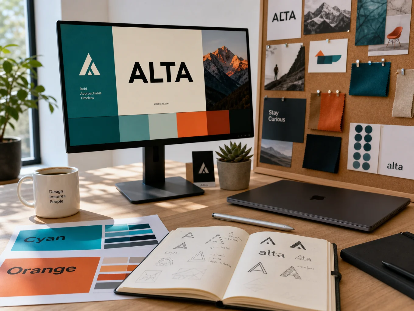 Minimalist personal identity logo and typography style guide